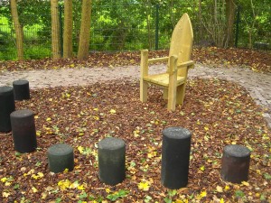 voorleesstoel geïmpregneerd hout