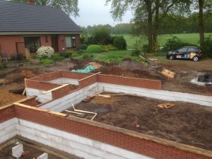 metselstenen op fundering