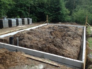 kalkzandsteenblokken als fundering