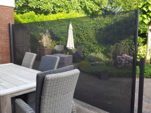 oprolbaar windscherm als wandbekleding