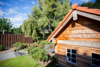 terrasoverkapping met eikenhouten gebinten